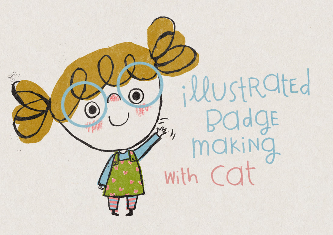 Illustrated Badge Making with Cat