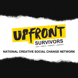 Badge for the National Creative Social Change Network with yellow logo